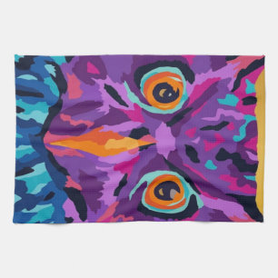 Abstract owl  kitchen towel