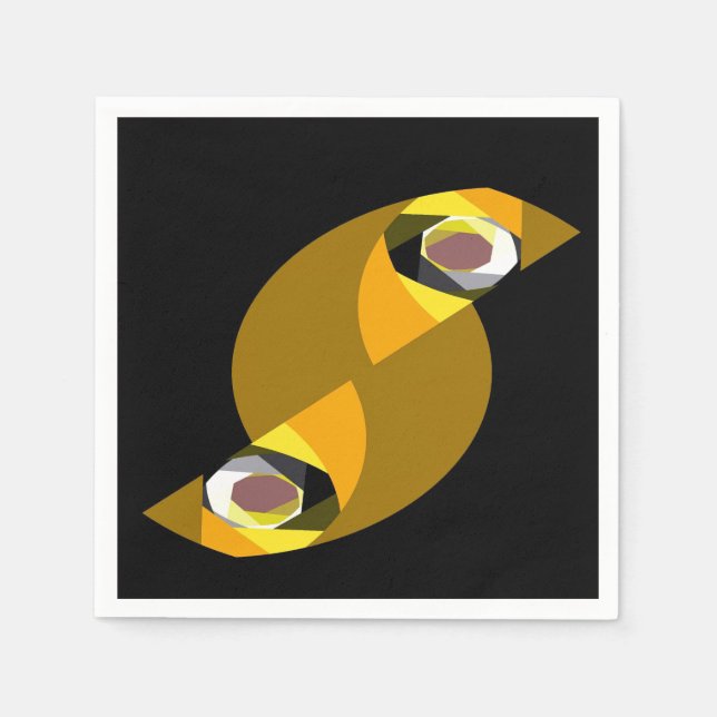 ABSTRACT OWL NAPKIN (Front)