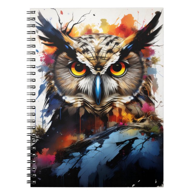 Abstract Owl | Notebook Journal (Front)