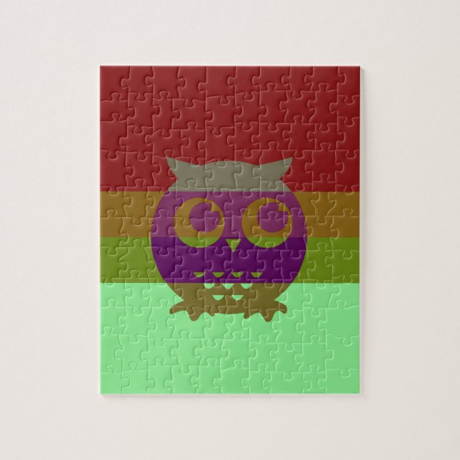 Abstract Owl Photo Puzzle (Vertical)