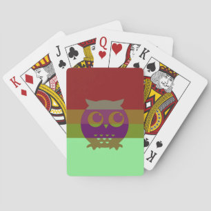 Abstract Owl Playing Cards