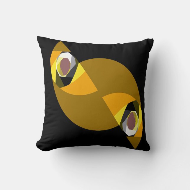 ABSTRACT OWL THROW PILLOW (Front)