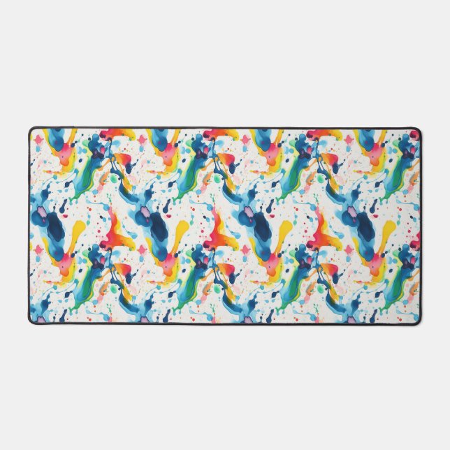 Abstract Paint 02 Desk Mat (Front)