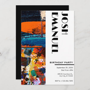 Abstract paint artistic  invitation