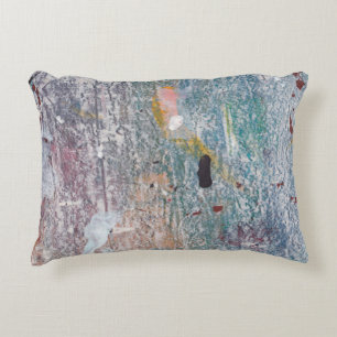 Abstract paint background. Artwork made of mixed m Accent Pillow