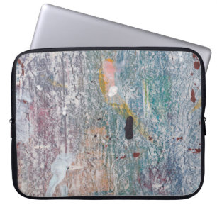 Abstract paint background. Artwork made of mixed m Laptop Sleeve