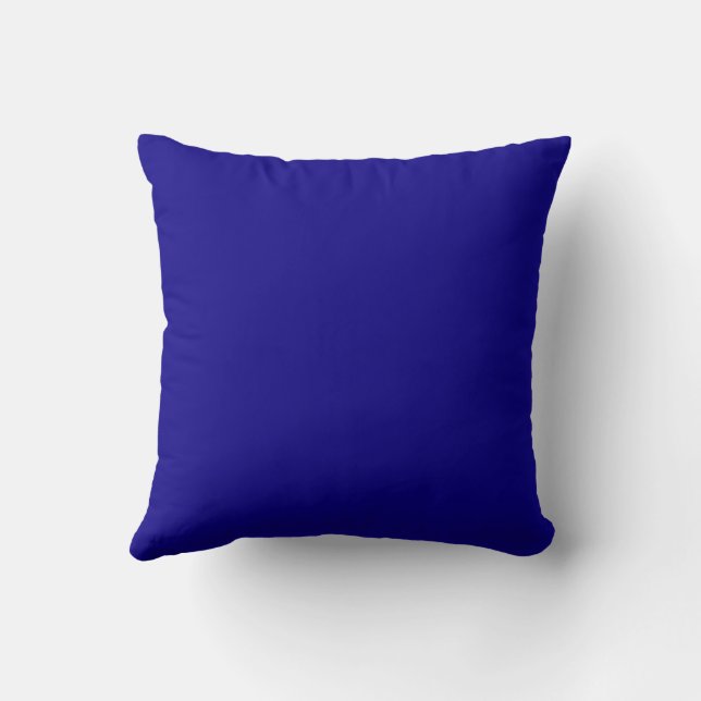 Abstract paint blue throw pillow (Back)