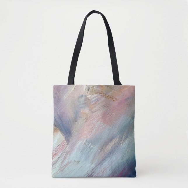 Abstract Paint Brush Stroke Tote Bag (Front)