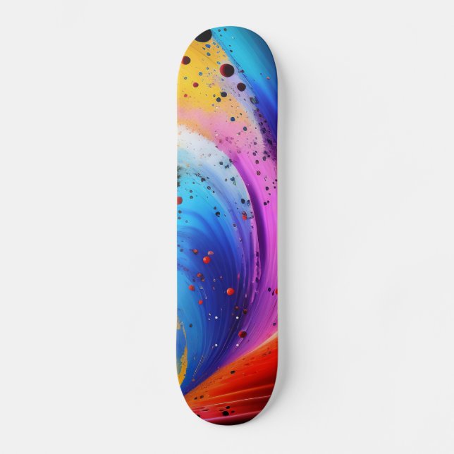 Abstract Paint Drip  Skateboard (Front)