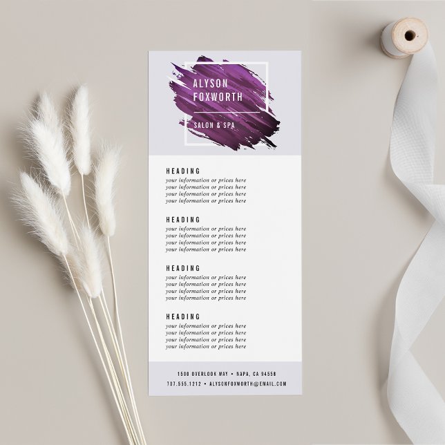 Abstract Paint Logo | Pricing or Services Rack Card (Creator Uploaded)