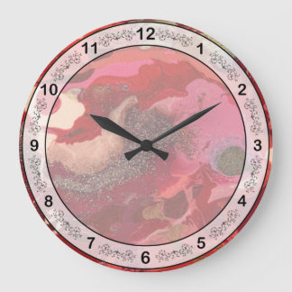 Abstract - Paint - Love Large Clock