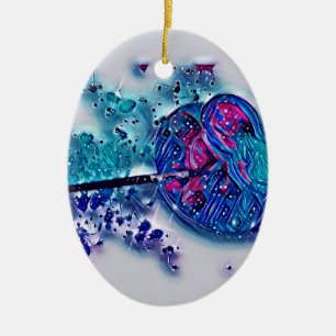 Abstract Paint Palette Ceramic Ornament