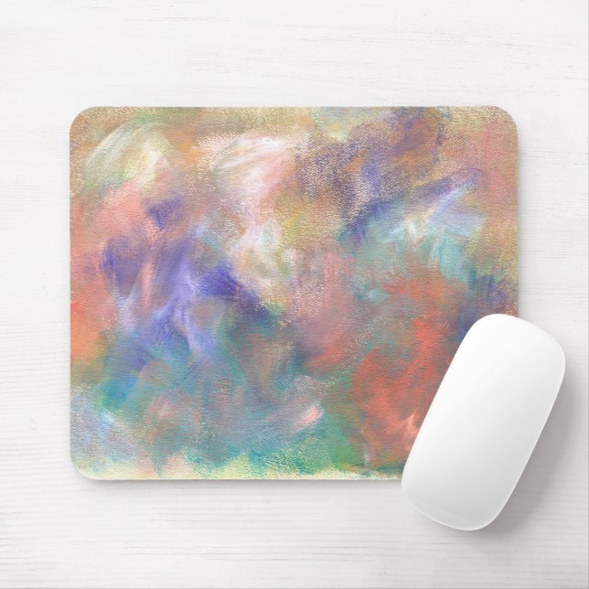 Abstract Paint Pattern Mouse Pad (With Mouse)