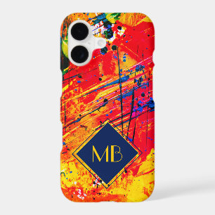 Abstract Paint Rich Coloured Splash Monogram