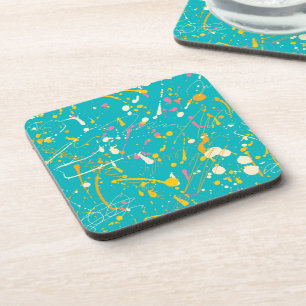 Abstract Paint Splash Coaster