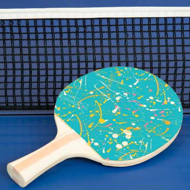 Abstract Paint Splash Ping Pong Paddle (Insitu)
