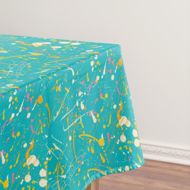 Abstract Paint Splash Tablecloth (In Situ)