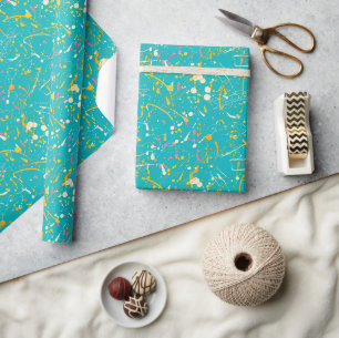 Abstract Paint Splash Wrapping Paper