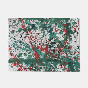 Abstract Paint Splashed Artistic Splashes Doormat