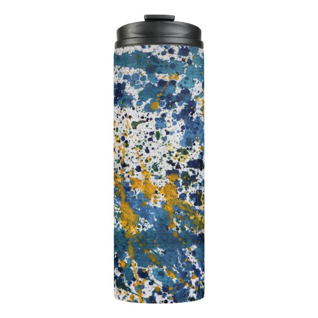 Abstract Paint Splashed Artistic Splashes          Thermal Tumbler (Front)