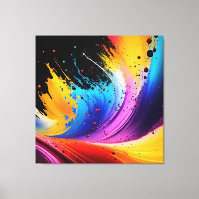 Abstract Paint Splatter Art  Canvas Print (Front)