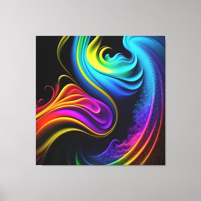 Abstract Paint Splatter Art  Canvas Print (Front)