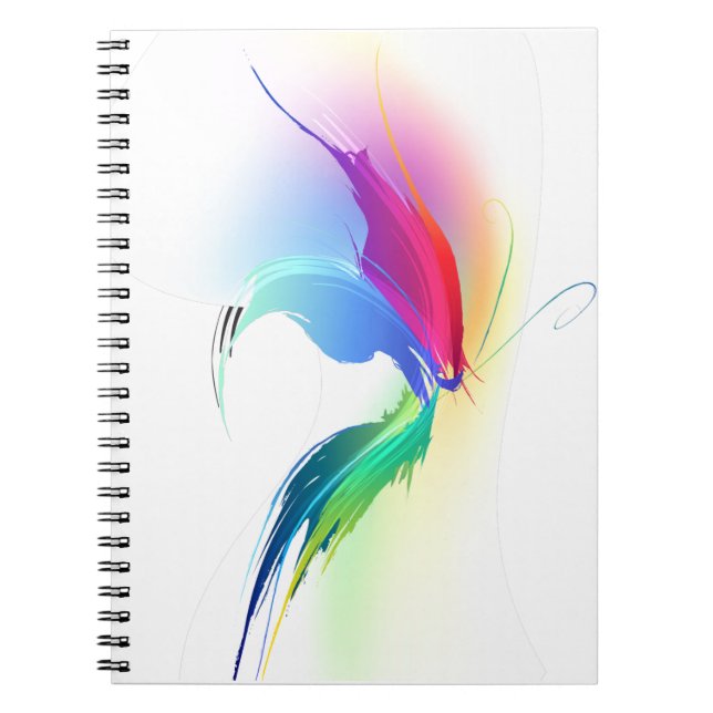 Abstract Paint Splatter Butterfly Notebook (Front)