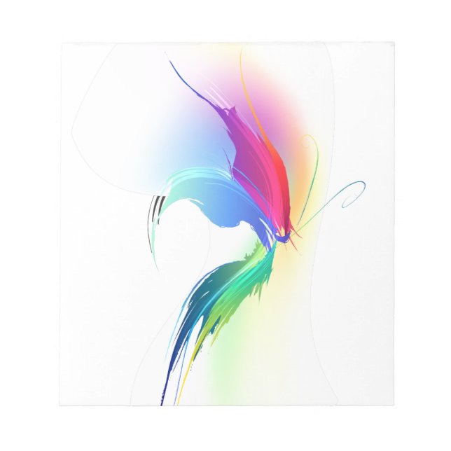 Abstract Paint Splatter Butterfly Notepad (Front)