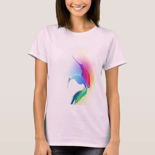 Abstract Paint Splatter Butterfly T-Shirt (Front)