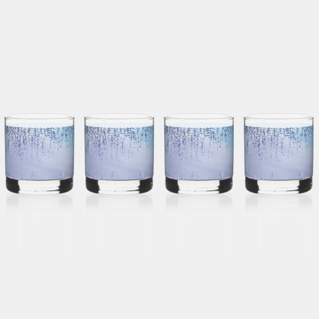 Abstract Paint Splatter Drinking Glass (Front)