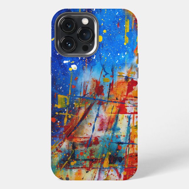 Abstract Paint Splatter iPhone Case (Back)