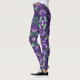 Abstract Paint Splatter Leggings
