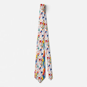 Abstract Paint Splatter Pattern Colorful Modern  Tie