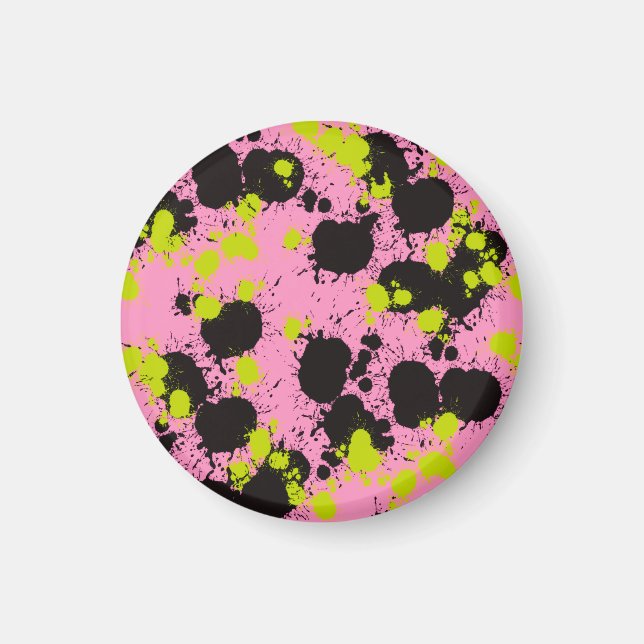 Abstract Paint Splatter Pattern Magnet (Front)