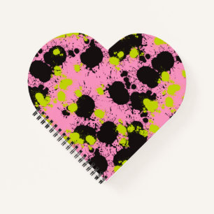 Abstract Paint Splatter Pattern Notebook