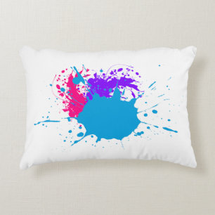 Abstract Paint Splatter Pillow