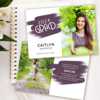 Abstract Paint Strokes 2026 Photo Graduation Party