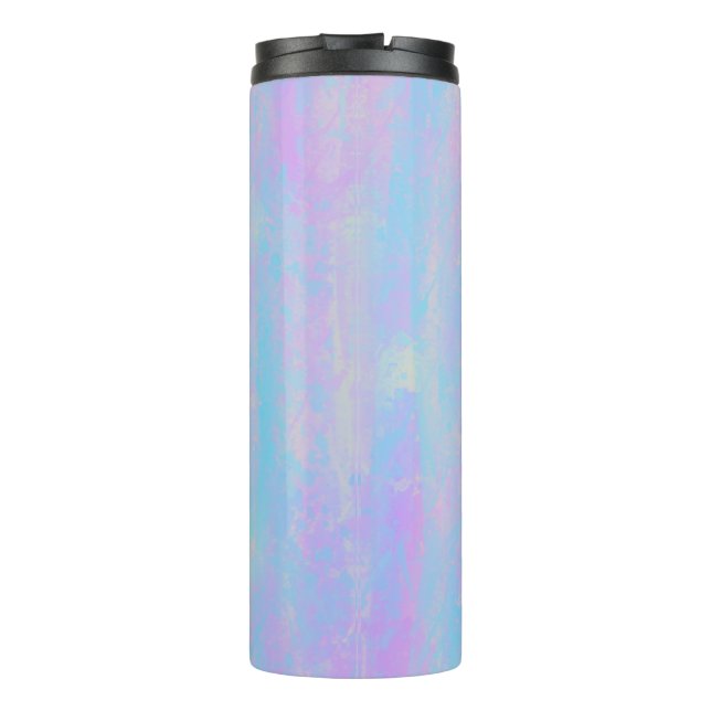 Abstract Paint Strokes Mermaid Colours Thermal Tumbler (Back)