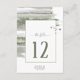 Abstract Paint Strokes Wedding Table ID886 Invitation