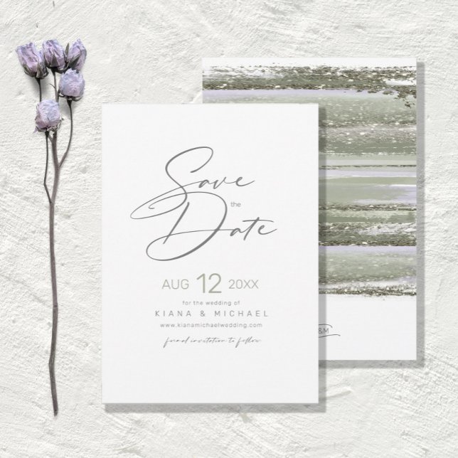 Abstract Paint Strokes Wedding We Do ID886 Save The Date (Creator Uploaded)