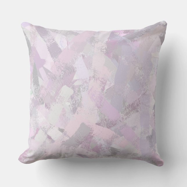 Abstract Painted Brush Strokes texture Throw Pillow (Front)