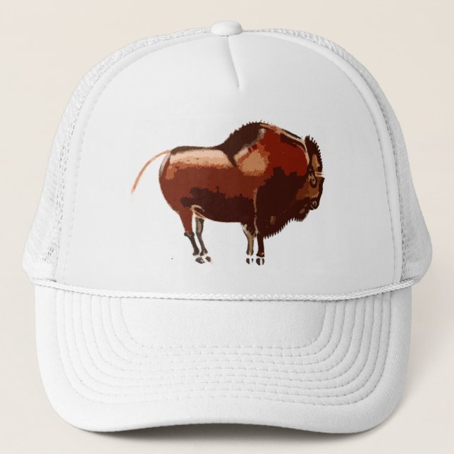 Abstract Painted Buffalo Cap (Front)