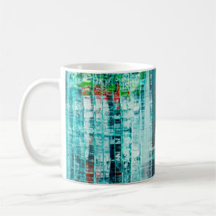 Abstract painted canvas. Oil paints on a palette. Coffee Mug