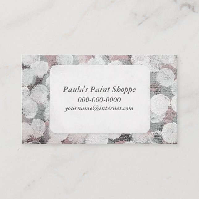 abstract painted circle pattern business card (Front)