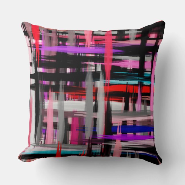 Abstract Painted Colour Pastel #4 Throw Pillow (Front)
