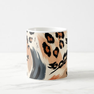 Abstract Painted Exotic Animal Print Leopard Coffee Mug
