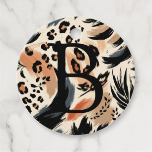Abstract Painted Exotic Animal Print Leopard Favour Tags