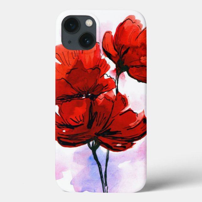 Abstract painted floral background 2 Case-Mate iPhone case (Back)