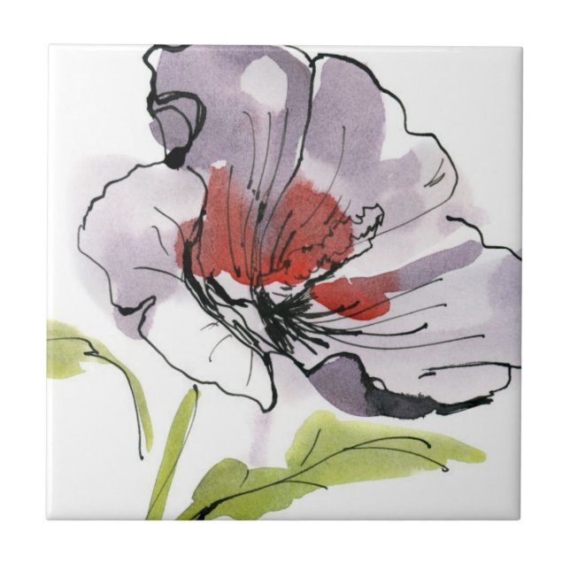 Abstract painted floral background 3 tile (Front)