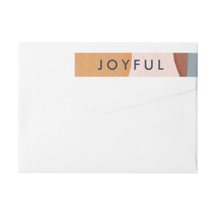 Abstract Painted Frame Holiday Wrap Around Label
